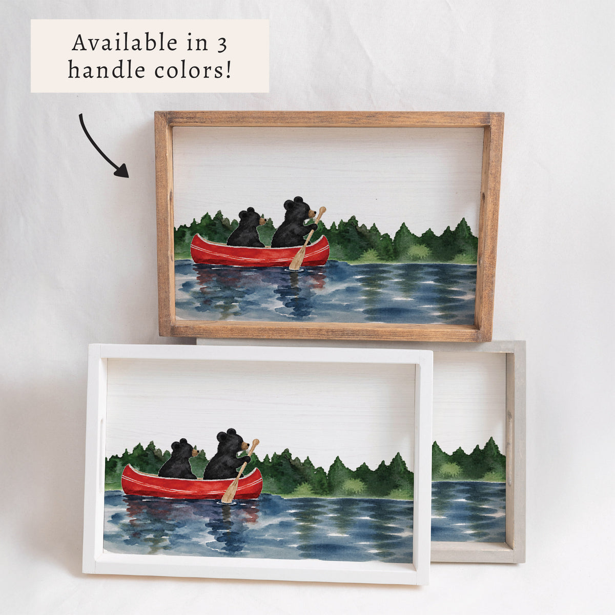Black Bear Canoe Serving Tray