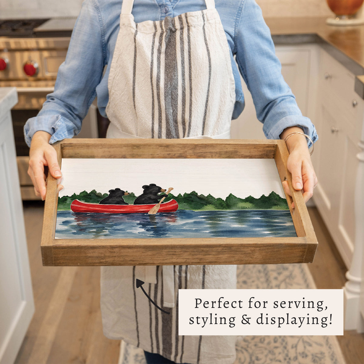 Black Bear Canoe Serving Tray