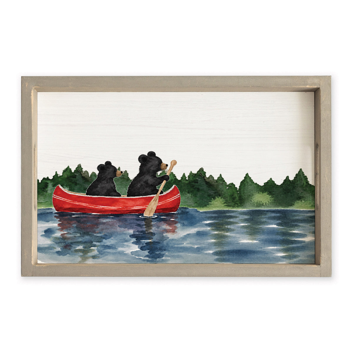 Black Bear Canoe Serving Tray