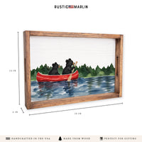 Black Bear Canoe Serving Tray