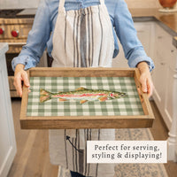 Trout Gingham Serving Tray