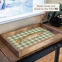 Trout Gingham Serving Tray