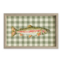 Trout Gingham Serving Tray