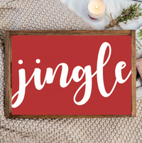 Jingle Wooden Serving Tray