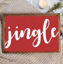 Load image into Gallery viewer, Jingle Wooden Serving Tray

