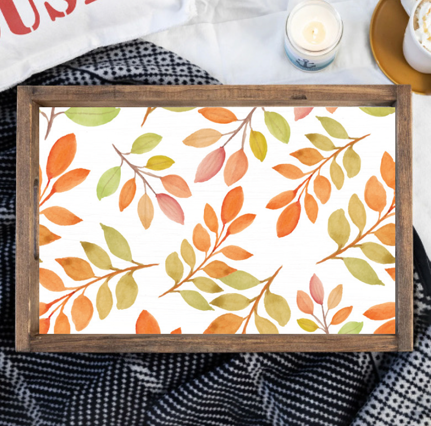 Foliage Wooden Serving Tray