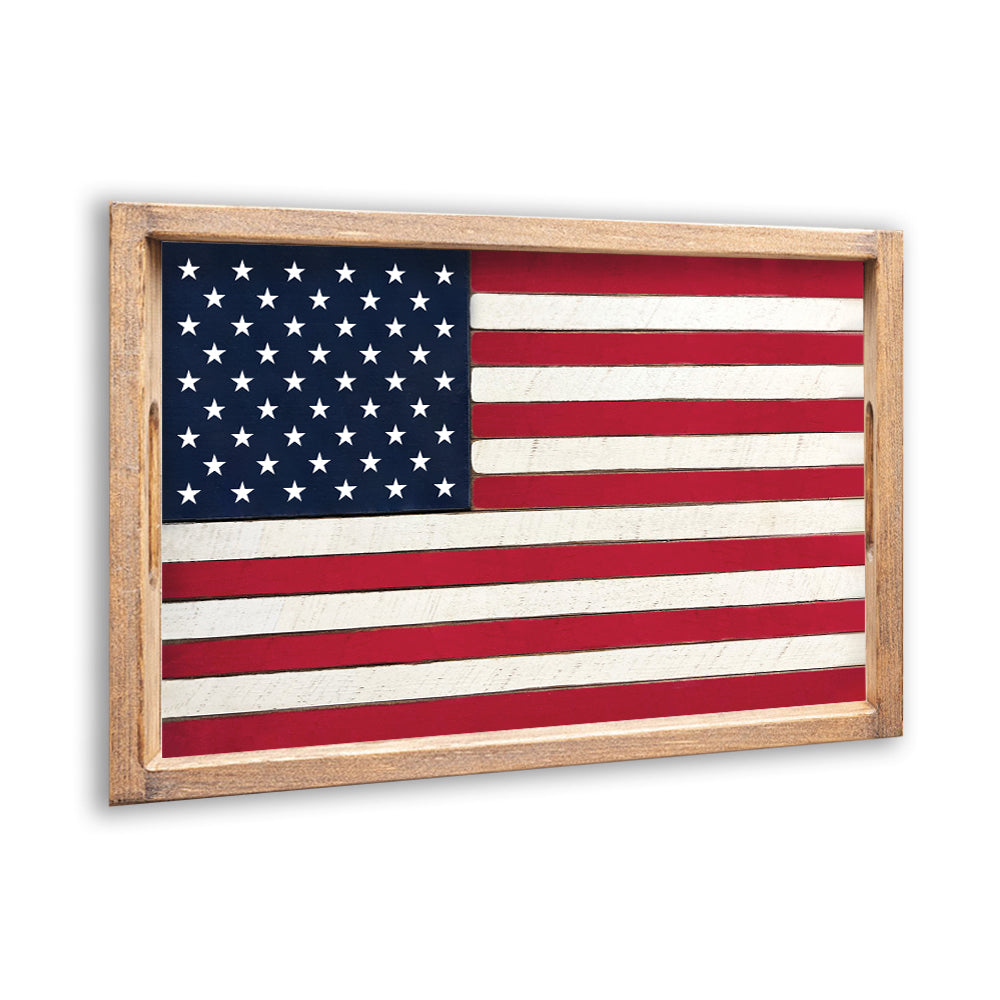 FOV 50 Stars Flag Wooden Serving Tray