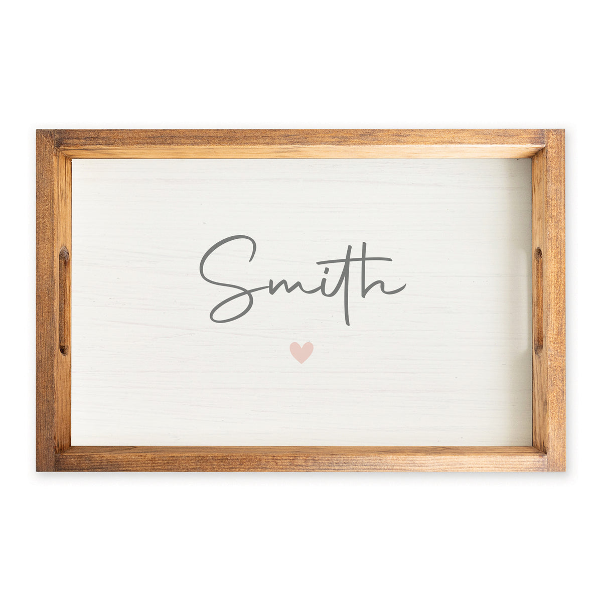 Script Heart Personalized Serving Tray