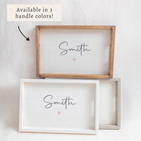 Script Heart Personalized Serving Tray