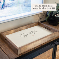 Script Heart Personalized Serving Tray