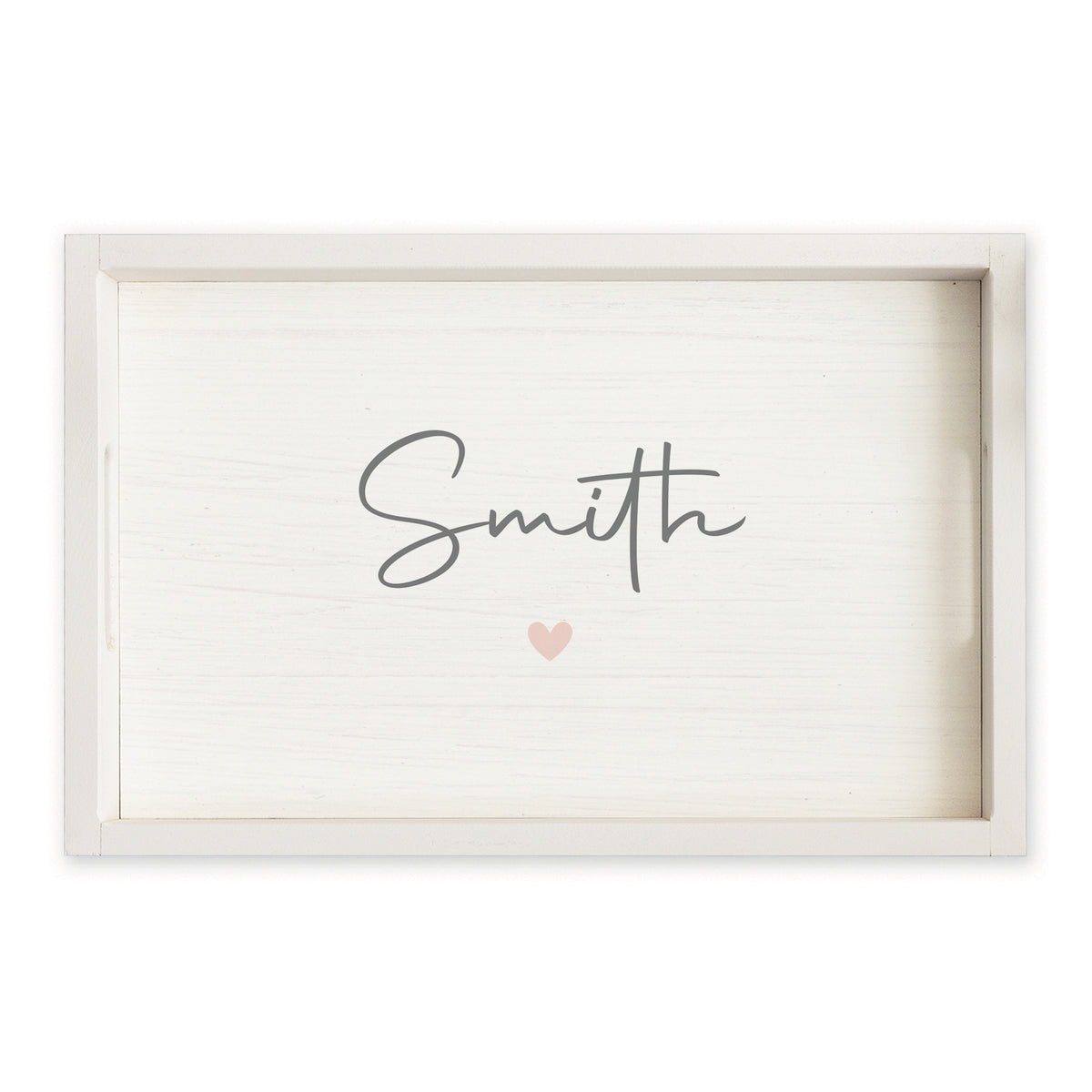 Script Heart Personalized Serving Tray
