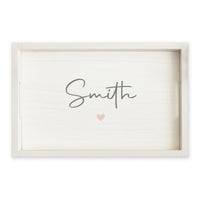 Script Heart Personalized Serving Tray