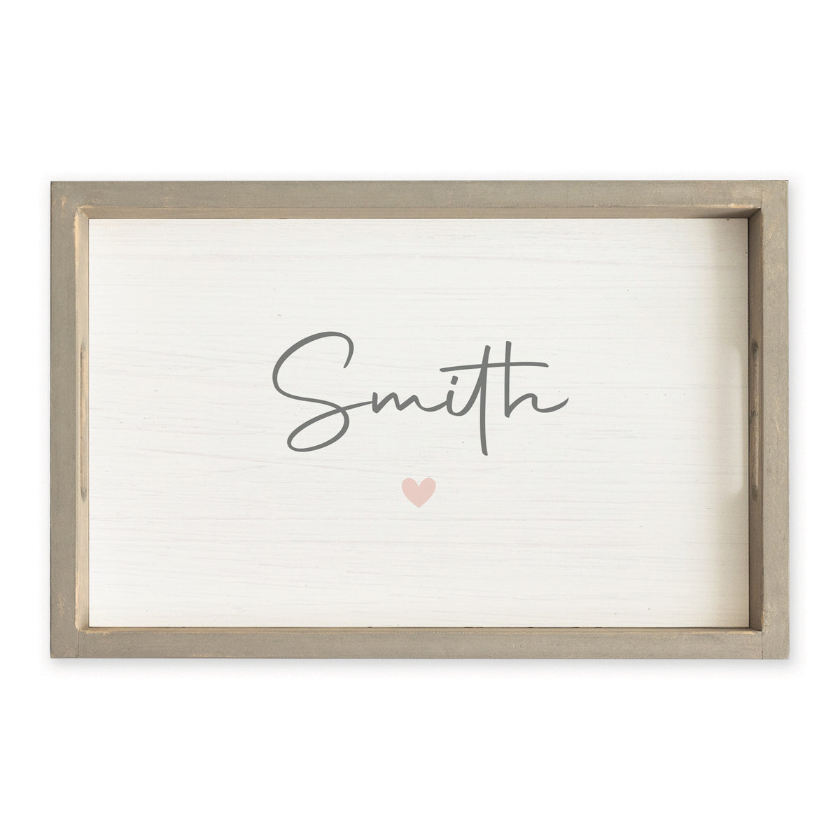 Script Heart Personalized Serving Tray