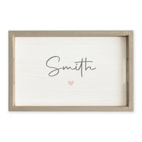 Script Heart Personalized Serving Tray