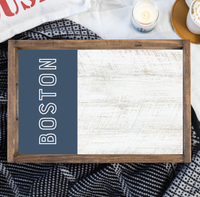 Horizontal Your Word Personalized Wooden Serving Tray