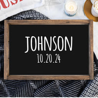 Your Word & Date Personalized Wooden Serving Tray