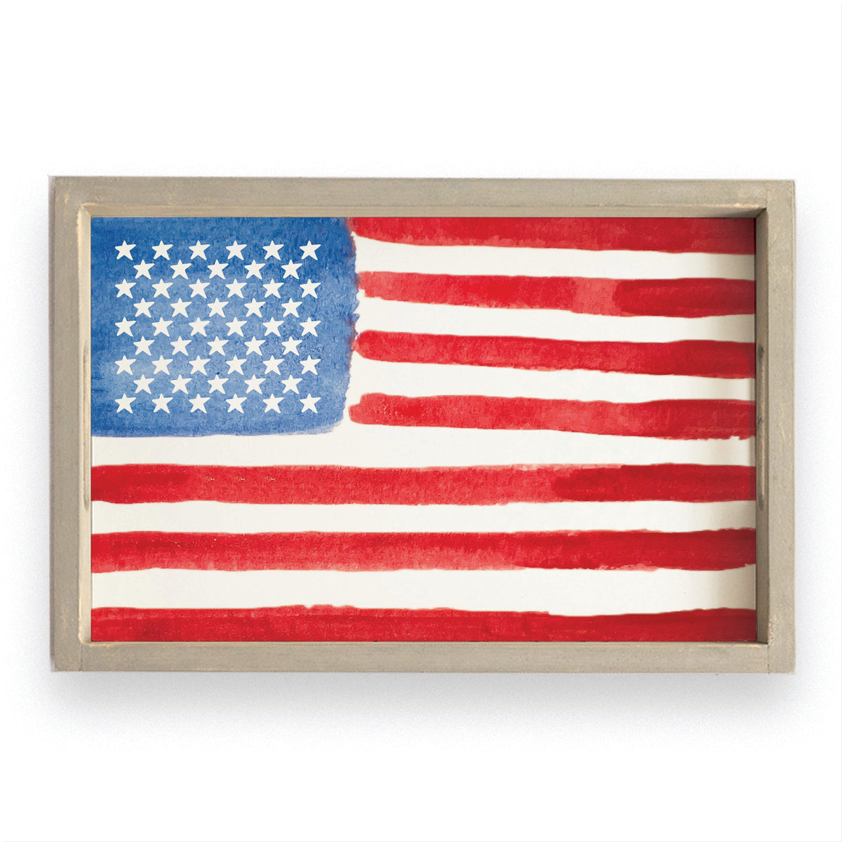 American Flag Watercolor Serving Tray