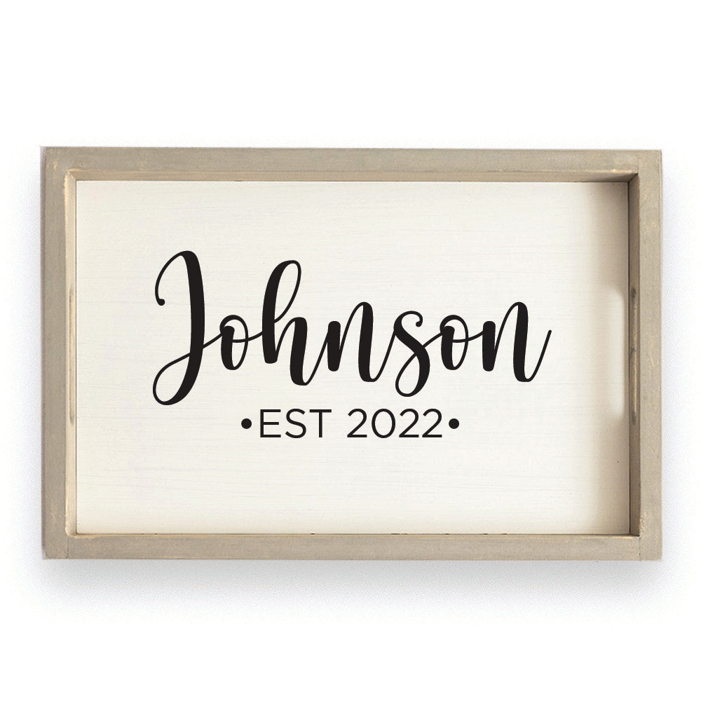 Script Personalized Serving Tray
