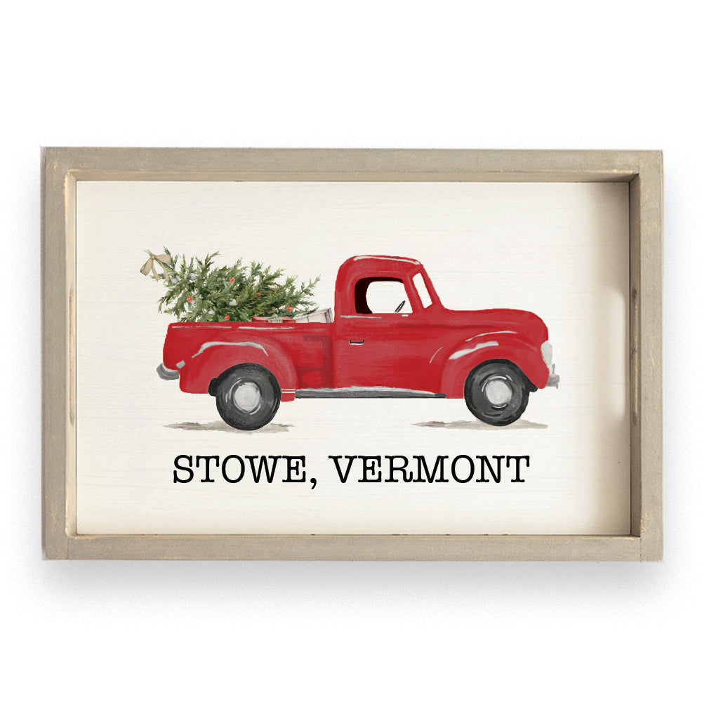 Christmas Tree Truck Personalized Serving Tray