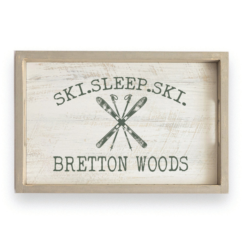 Ski Sleep Ski Personalized Serving Tray