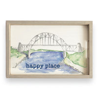 Watercolor Bridge Personalized Serving Tray