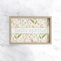 Spring Florals Personalized Wooden Serving Tray