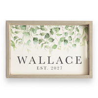 Greenery Personalized Serving Tray