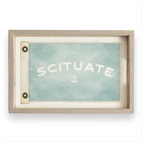 Vintage Flag Anchor Personalized Serving Tray