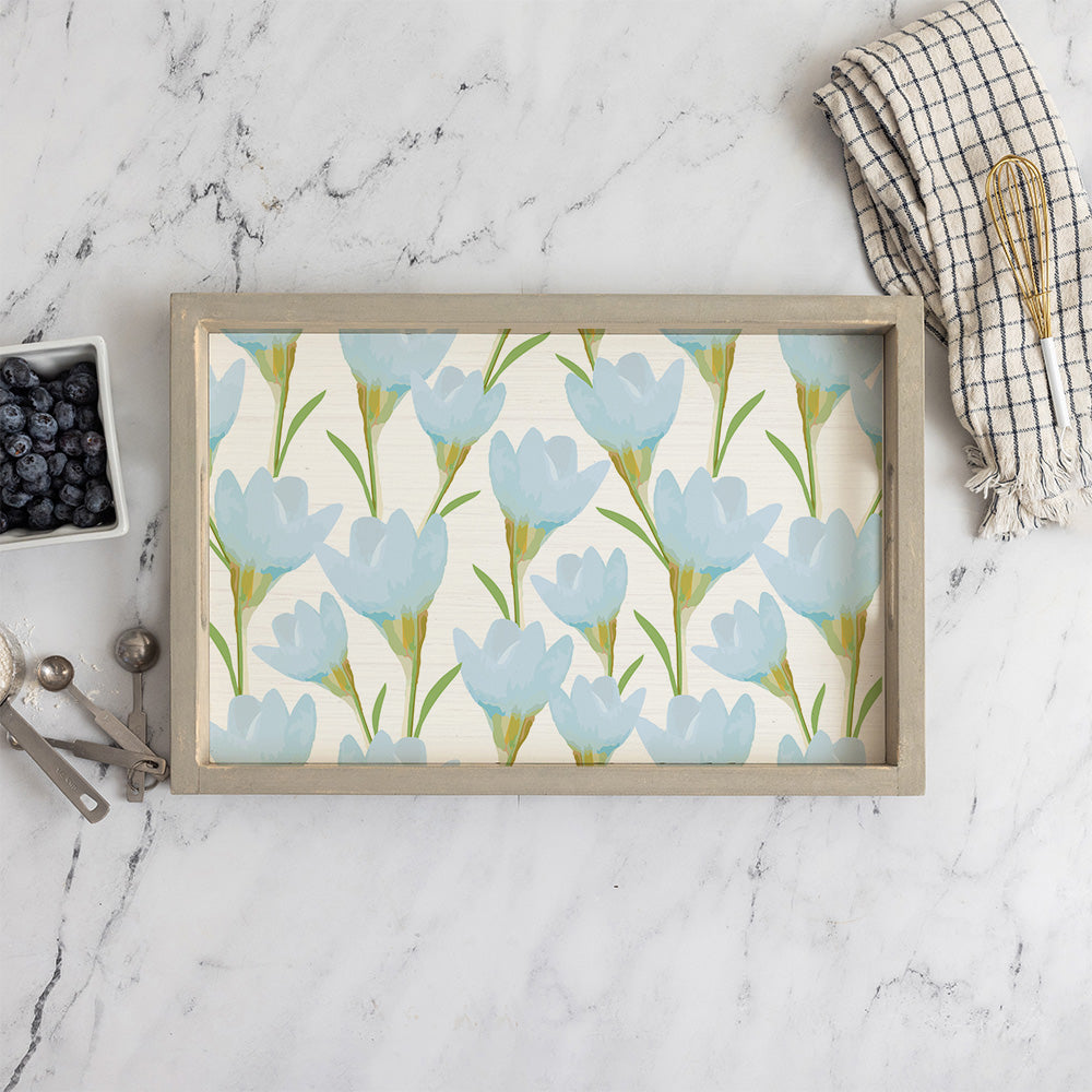 Blue Blossom Serving Tray