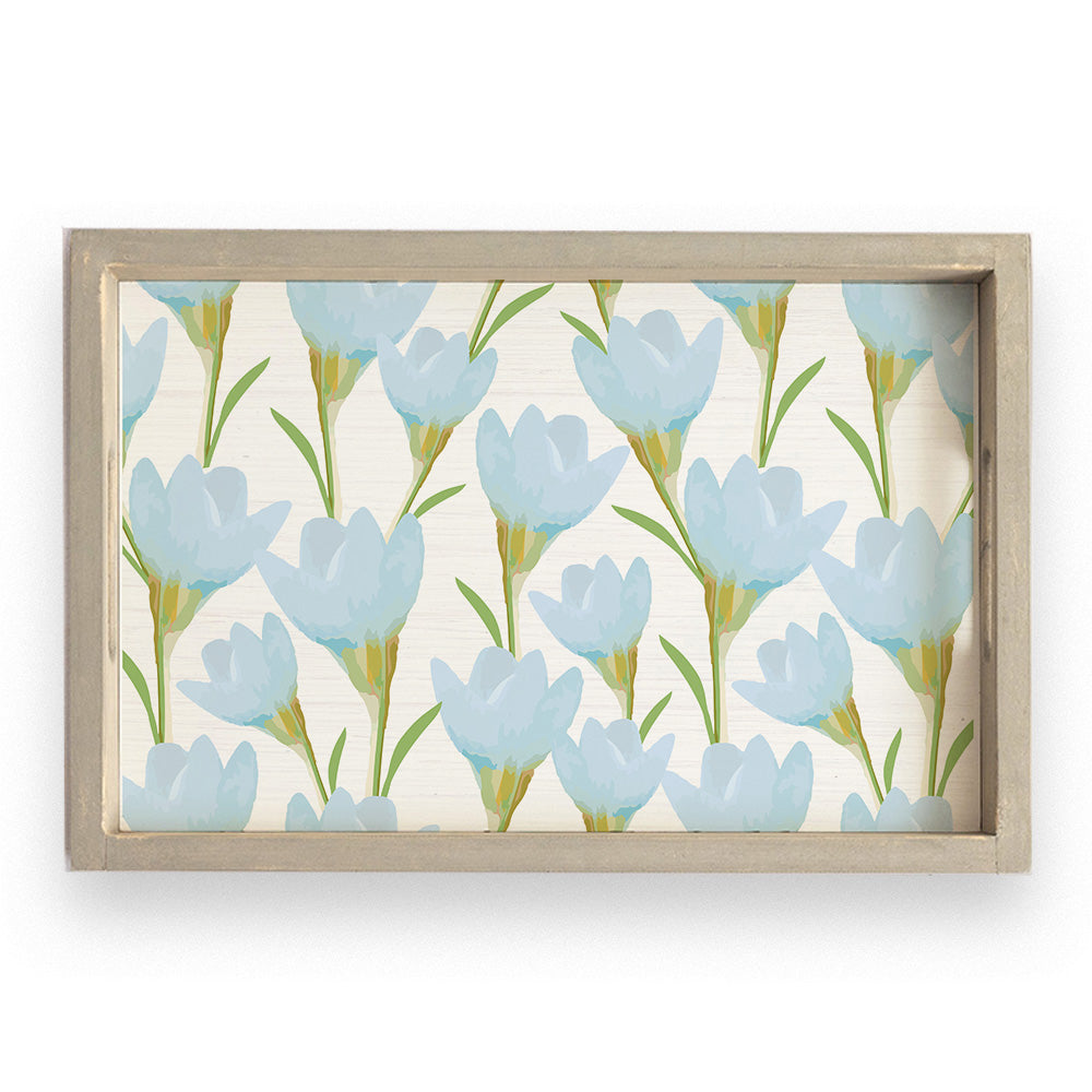 Blue Blossom Serving Tray