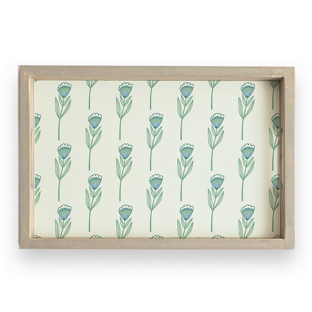 Green Tulip In Line Serving Tray