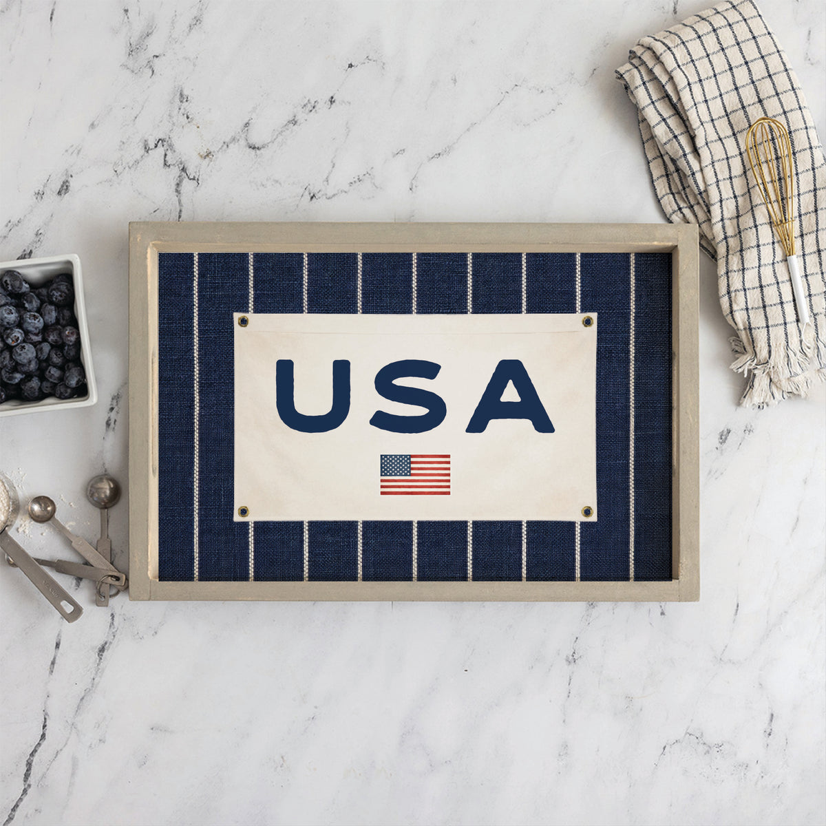 Americana Stripe Serving Tray