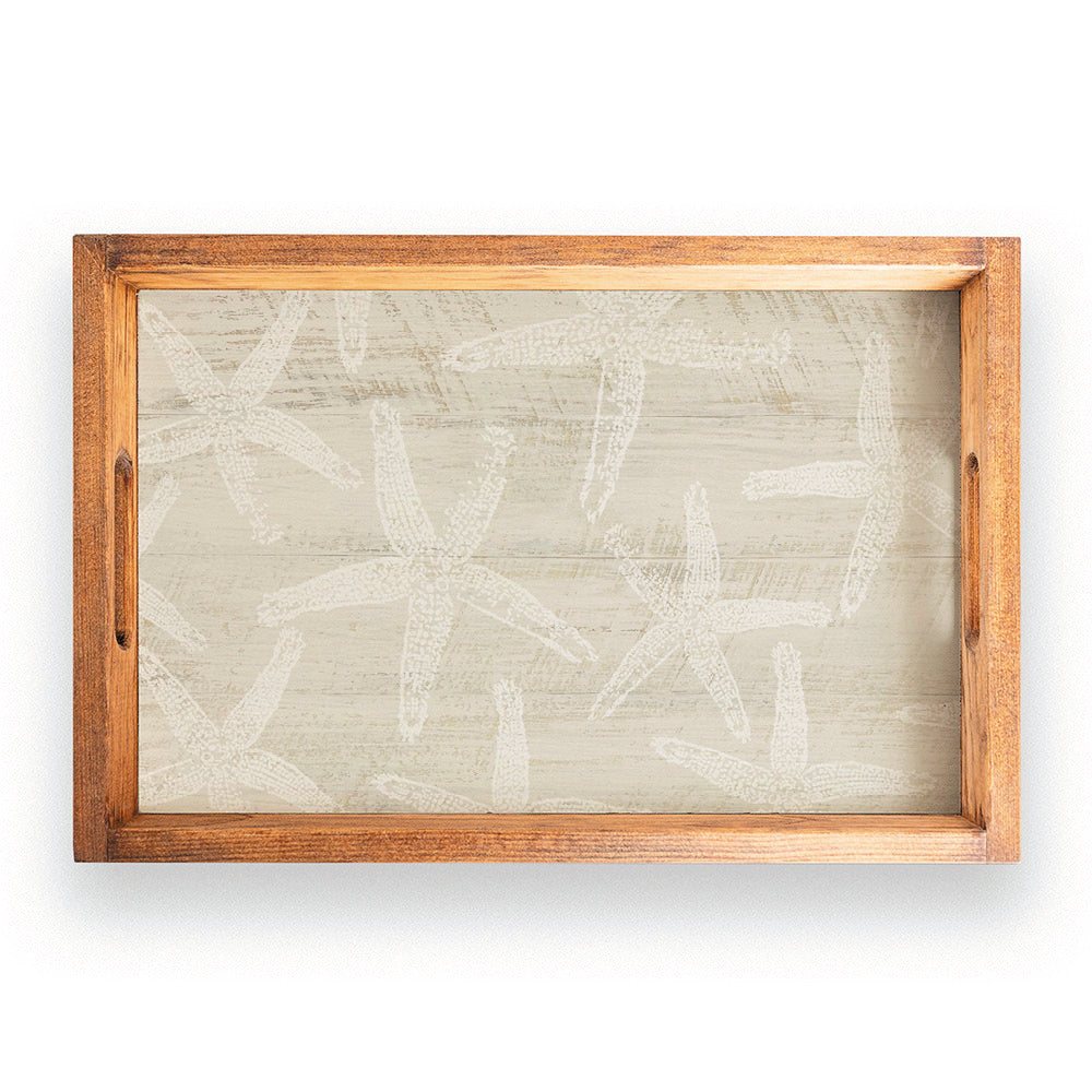 Neutral Starfish Wooden Serving Tray