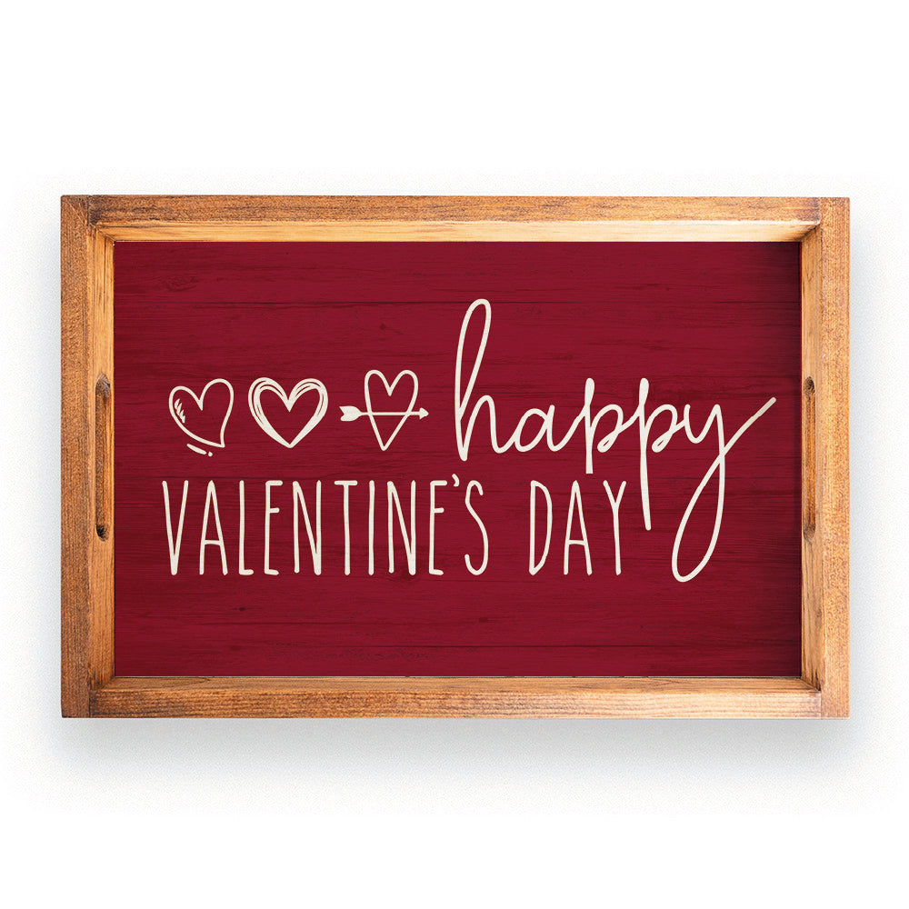 Cupid's Arrow Valentine's Day Wooden Serving Tray