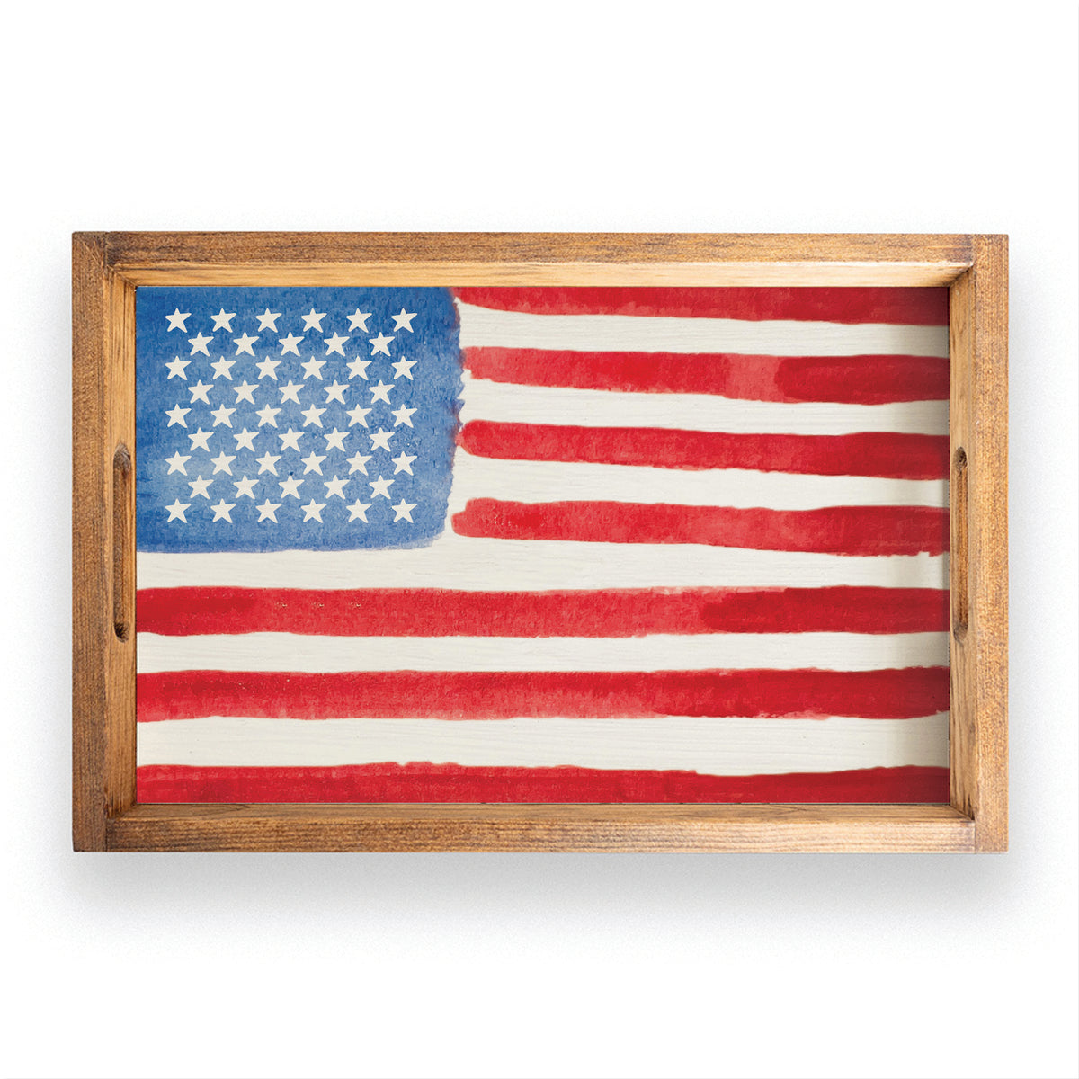 American Flag Watercolor Serving Tray