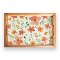 Floral Wooden Serving Tray