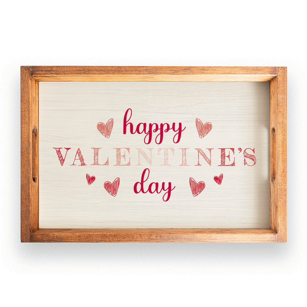 Sweet Hearts Valentine's Wooden Serving Tray
