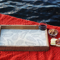 Oysters Wooden Serving Tray