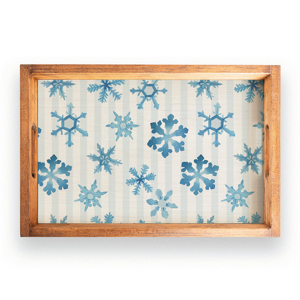 Snowflake Wooden Serving Tray
