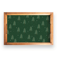 Evergreen Christmas Tree Wooden Serving Tray