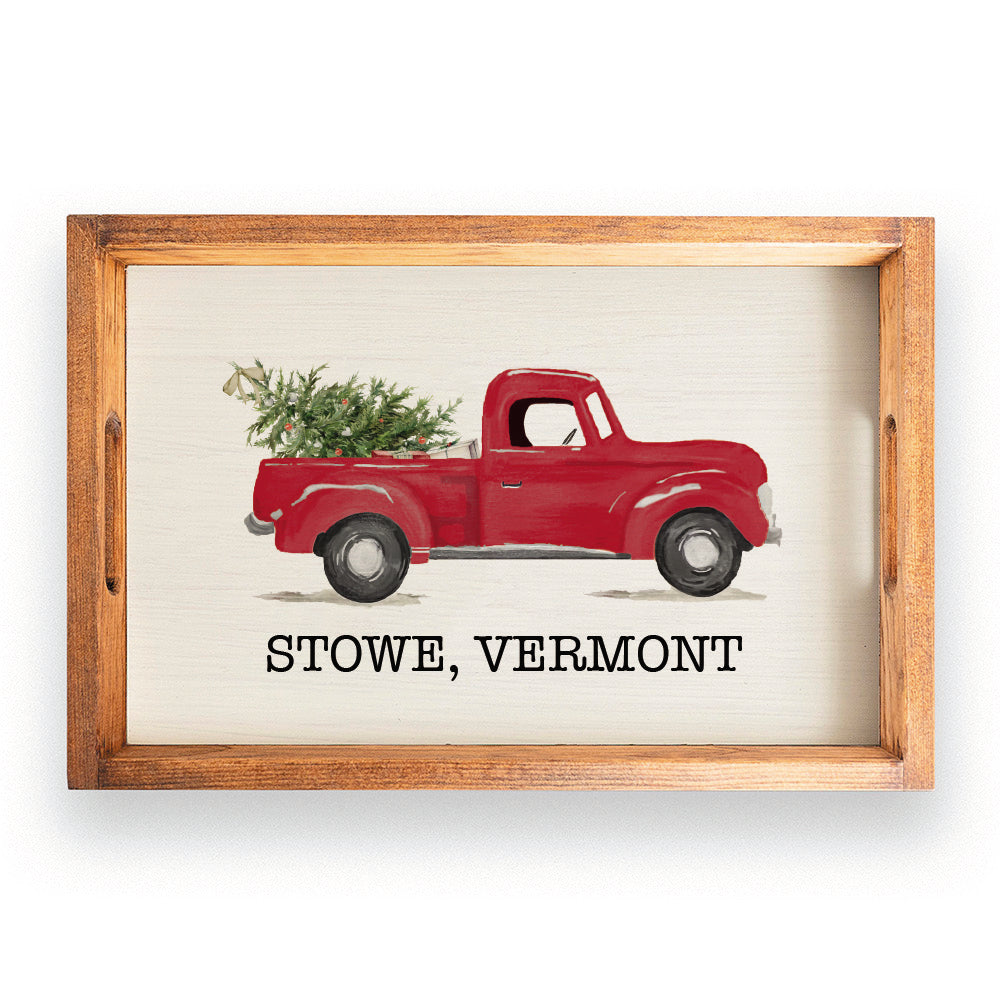 Christmas Tree Truck Personalized Serving Tray