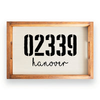 Town & Zip Code Personalized Serving Tray
