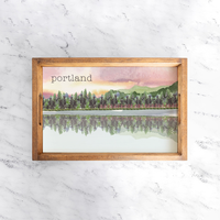 Lake Personalized Wooden Serving Tray