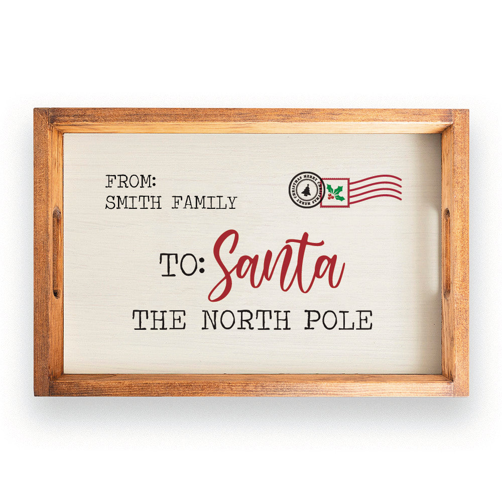 Santa Letter Personalized Wooden Serving Tray