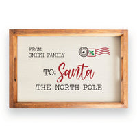 Santa Letter Personalized Wooden Serving Tray