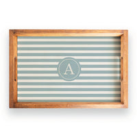 Initial Stripes Personalized Serving Tray