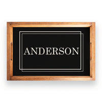 Black Your Word Personalized Wooden Serving Tray