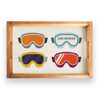 Ski Goggle Vibes Personalized Wooden Serving Tray