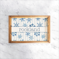 Personalized Snowflake Wooden Serving Tray