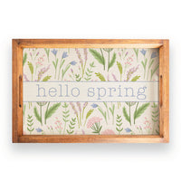 Spring Florals Personalized Wooden Serving Tray
